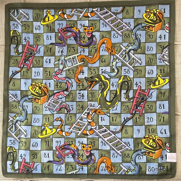 Vivienne Westwood Snakes & Ladders Handkerchief - Picture 2 of 6
